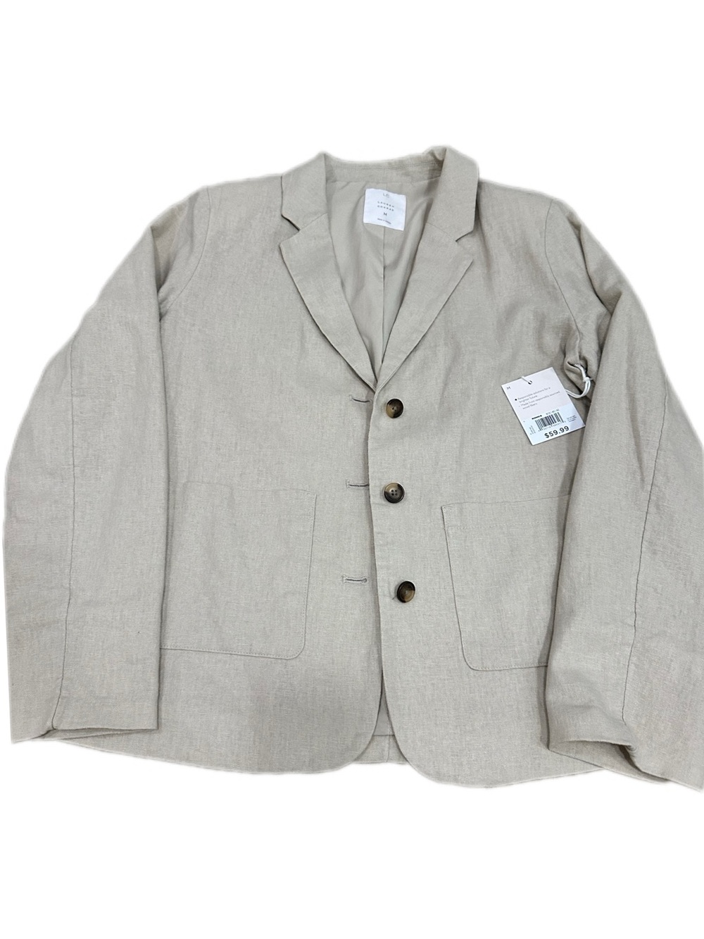 LC Lauren Conrad Light Beige Linen-Blend Women's Blazer